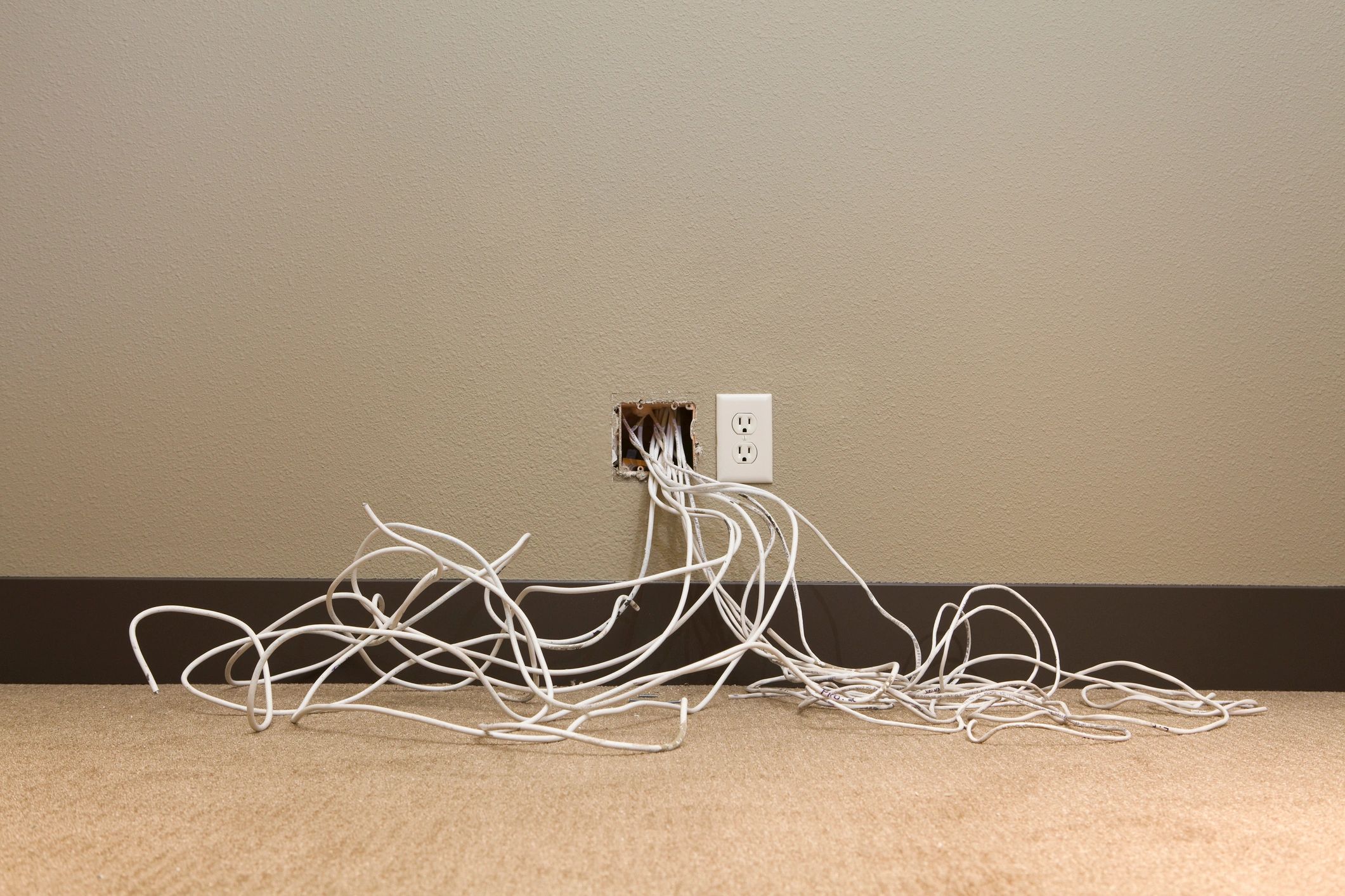 Electrical cables representing the complexity behind electricity service details